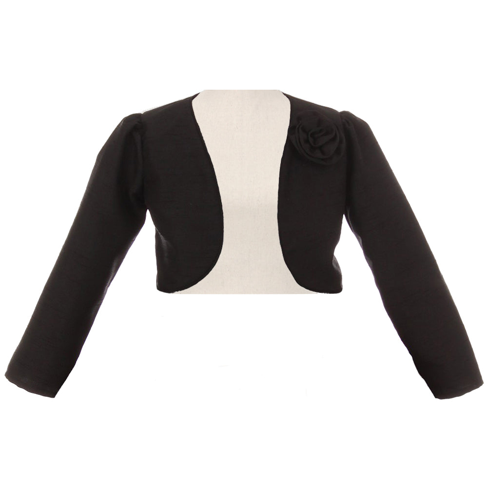 LONG SLEEVE SATIN BOLERO