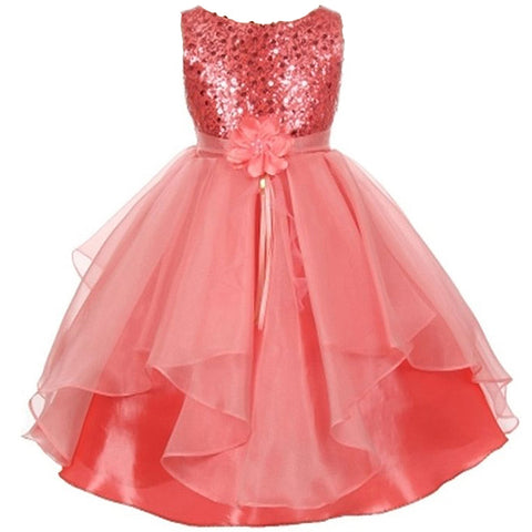 ASYMMETRICAL RUFFLES ORGANZA SKIRT WITH RHINESTONES ON WAISTLINE