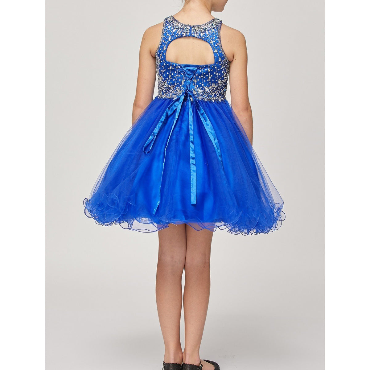 STUNNING RHINESTONES HALTER NECK WITH CORSET BACK