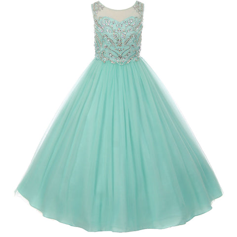 SEQUINS BEADED BODICE WITH CORSET BACK STYLE