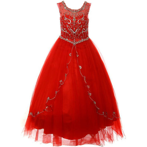 BUTTERFLY DESIGN TWO TONE ORGANZA DRESS WITH SATIN BOW AND SASH