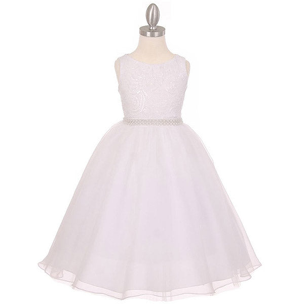 SEQUINED BODICE ORGANZA SKIRT
