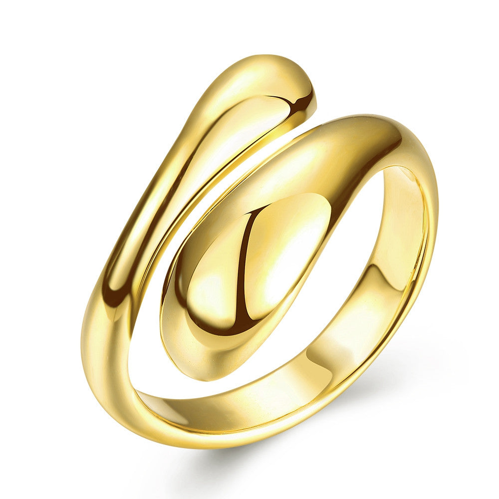 Teardrop Adjustable Ring - 14K Gold Plated