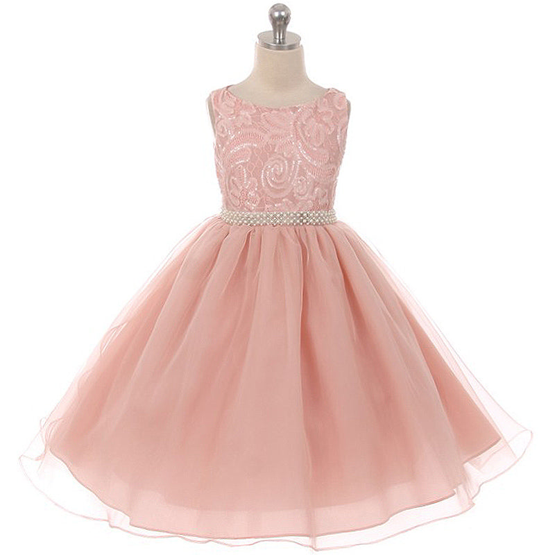 SEQUINED BODICE ORGANZA SKIRT