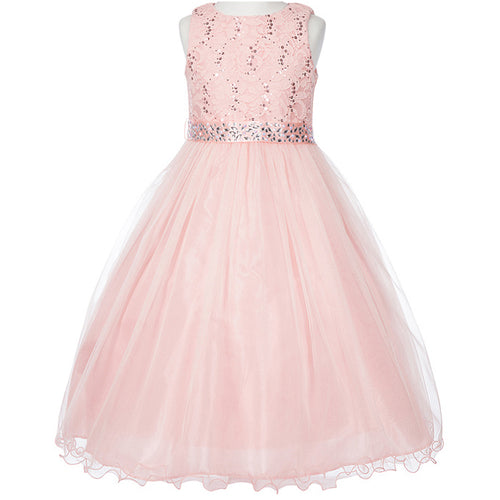 SEQUINS TOP BODICE DOUBLE LAYER TULLE SKIRT
