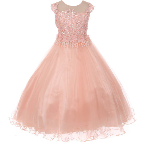 TWO TONE ORGANZA BODICE AND TULLE SKIRT