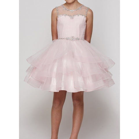 A-LINE ORGANZA DRESS ACCENTED WITH FLORAL DECORATED CAVIAR