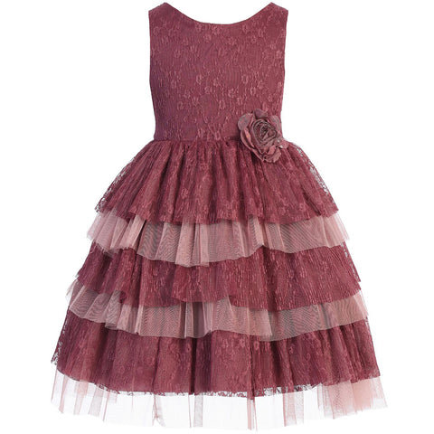 SEQUINED BODICE DOUBLE LAYERS ORGANZA SKIRT