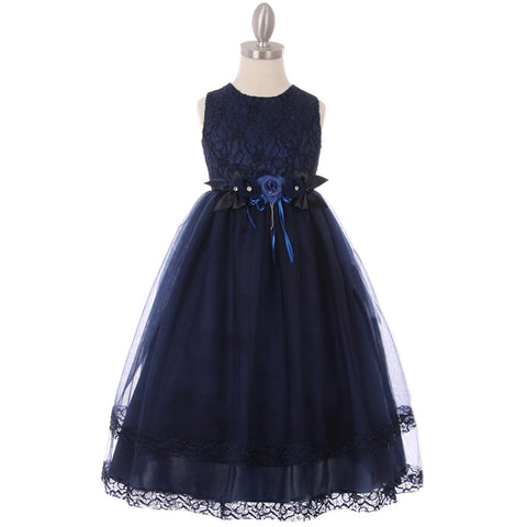 TWO TONE ORGANZA BODICE AND TULLE SKIRT