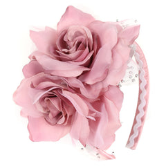 SATIN AND ORGANZA FLOWERS HAIRBAND FOR GIRLS