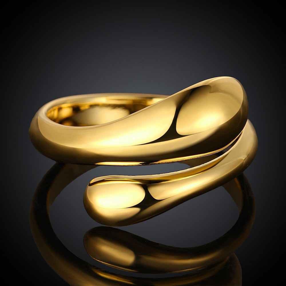 Teardrop Adjustable Ring - 14K Gold Plated